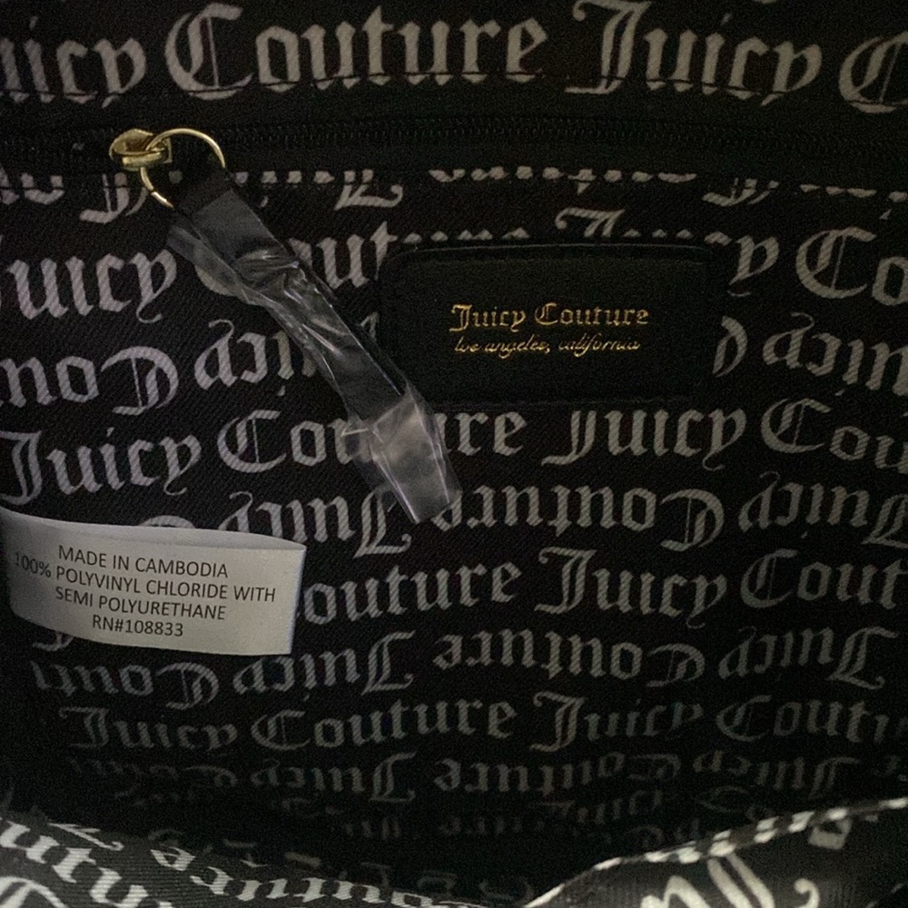 Juicy Couture backpack purse, black crown royal  ( A -  17 ) - Picture 7 of 8